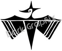 Dragonfly Native American Ancient Logo Symbol (Decal - Sticker)