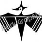 Dragonfly Native American Ancient Logo Symbol (Decal - Sticker)