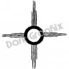 Sun Native American Ancient Logo Symbol (Decal - Sticker)