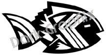 Fish Southwest Ancient Logo Symbol (Decal - Sticker)