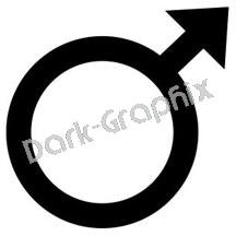 Mars Planet Astronomy Logo Symbol (Decal - Sticker)