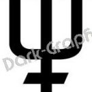Neptune Planet Astronomy Logo Symbol (Decal - Sticker)