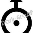 Uranus Planet Astronomy Logo Symbol (Decal - Sticker)
