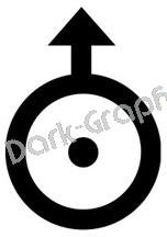 Uranus Planet Astronomy Logo Symbol (Decal - Sticker)