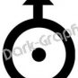 Uranus Planet Astronomy Logo Symbol (Decal - Sticker)