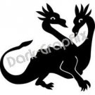 Dragon 5 Fantasy Logo Symbol (Decal - Sticker)