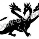 Dragon 6 Fantasy Logo Symbol (Decal - Sticker)