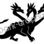 Dragon 6 Fantasy Logo Symbol (Decal - Sticker)