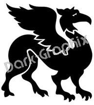 Dragon 8 Fantasy Logo Symbol (Decal - Sticker)