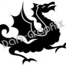 Dragon 9 Fantasy Logo Symbol (Decal - Sticker)