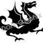 Dragon 9 Fantasy Logo Symbol (Decal - Sticker)