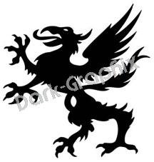 Dragon 13 Fantasy Logo Symbol (Decal - Sticker)
