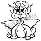 Dragon 16 Fantasy Logo Symbol (Decal - Sticker)
