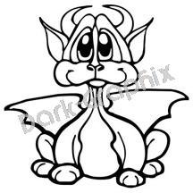 Dragon 16 Fantasy Logo Symbol (Decal - Sticker)