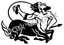 Centaur Mythical Fantasy Logo Symbol (Decal - Sticker)
