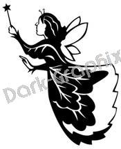 Fairy 2 Mythical Fantasy Logo Symbol (Decal - Sticker)