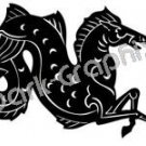 Hippocampos Mythical Fantasy Logo Symbol (Decal - Sticker)