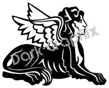 Sphinx Mythical Fantasy Logo Symbol (Decal - Sticker)