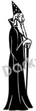Wizard Mythical Fantasy Logo Symbol (Decal - Sticker)