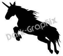 Unicorn 1 Fantasy Logo Symbol (Decal - Sticker)