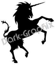 Unicorn 3 Fantasy Logo Symbol (Decal - Sticker)