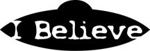 I Believe Alien Fantasy Logo Symbol (Decal - Sticker)