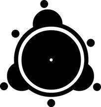 Crop Circle 5 Alien Fantasy Logo Symbol (Decal - Sticker)