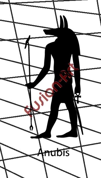 Egyptian God Anubis Silhouette (Decal - Sticker)