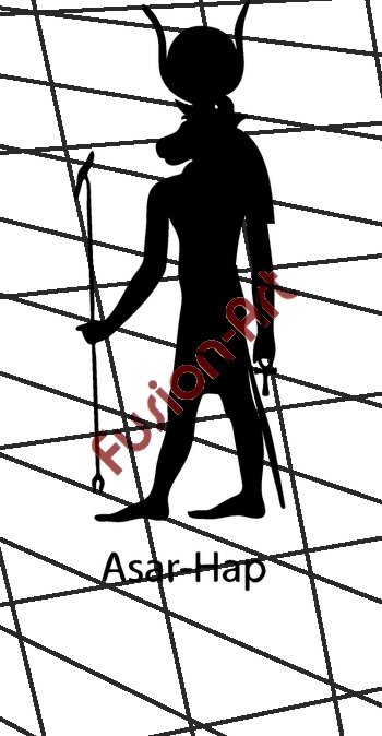 Egyptian God Asar-Hap Silhouette (Decal - Sticker)