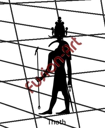 Egyptian God Thoth Silhouette (Decal - Sticker)