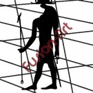 Egyptian God Nehebakau Silhouette (Decal - Sticker)