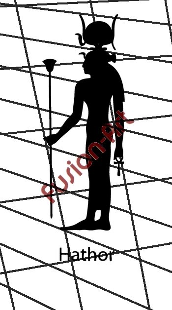 Egyptian God Hather Silhouette (Decal - Sticker)