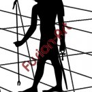 Egyptian God Khnemu Silhouette (Decal - Sticker)