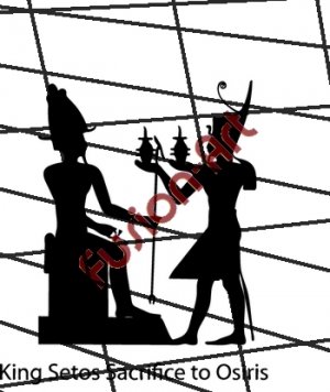 Egyptian God King Setos Silhouette (Decal - Sticker)