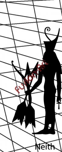 Egyptian God Neith 2 Silhouette (Decal - Sticker)