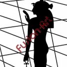 Egyptian God Isil Silhouette (Decal - Sticker)