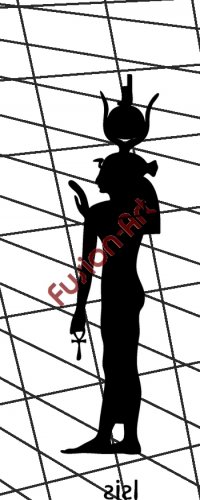 Egyptian God Isil Silhouette (Decal - Sticker)