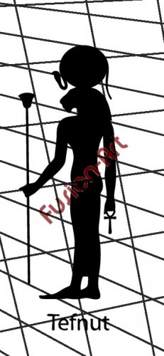 Egyptian God Tefnut Silhouette (Decal - Sticker)