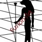 Egyptian God Unut Silhouette (Decal - Sticker)