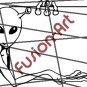 Cartoon Alien UFO ET Silhouette 2 (Decal - Sticker)