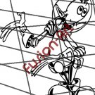 Cartoon Alien UFO ET Silhouette 13 (Decal - Sticker)