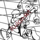 Cartoon Alien UFO ET Silhouette 20 (Decal - Sticker)