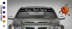 CUSTOM WINDSHIELD VINYL DECAL ANY LOGO TEXT | 5 X 40 (CAR WINDOW STICKER) 200+ CHOICES