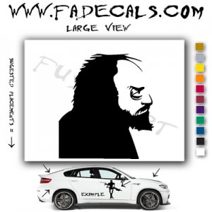 Stanley Kubrick Silhouette Movie Logo Decal Sticker
