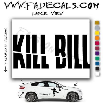 Kill Bill Movie Logo Decal Sticker
