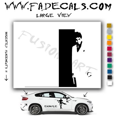 Scarface Silhouette Al Pacino Movie Logo (Decal Sticker)