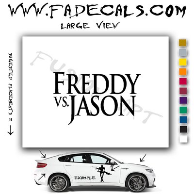 Freddy Vs Jason Movie Logo (Decal Sticker)