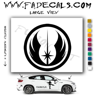Jedi Order Star Wars Logo Sith Rebel (Decal Sticker)