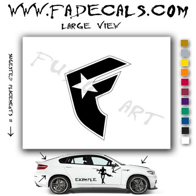 Famous Starts & Straps Skateboarding Brand Logo Decal Sticker