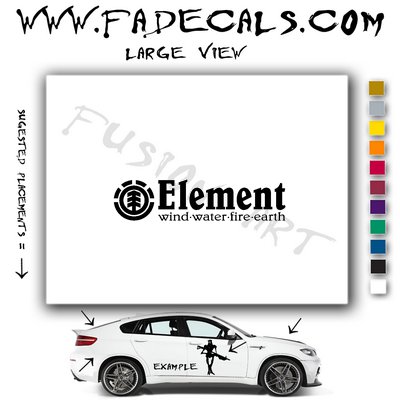 Element For Life Skateboarding Brand Logo Decal Sticker